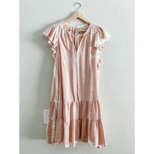 Women’s size large flutter short sleeve ruffle dress by Knox Rose